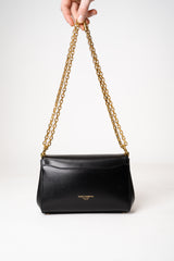 Dolce & Gabbana Mini Marlene City Bag with Gold Charms in Black Vancouver. Shop Online or in Store.