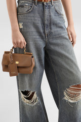 Dolce & Gabbana Mini My Sicily Handbag in Plongé Calfskin in Camel Vancouver. Shop Online or in Store.