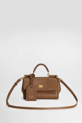Dolce & Gabbana Mini My Sicily Handbag in Plongé Calfskin in Camel Vancouver. Shop Online or in Store.