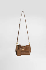 Dolce & Gabbana Mini My Sicily Handbag in Plongé Calfskin in Camel Vancouver. Shop Online or in Store.