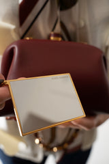 Dolce & Gabbana Mini "Nonna" Hand Bag in Red Wine Plongé Nappa Leather Vancouver. Shop Online or in Store.