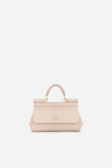 Dolce & Gabbana Mini Sicily Handbag in Dauphine Calfskin in Pink Vancouver. Shop Online or in Store.