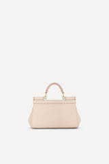 Dolce & Gabbana Mini Sicily Handbag in Dauphine Calfskin in Pink Vancouver. Shop Online or in Store.