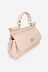 Dolce & Gabbana Mini Sicily Handbag in Dauphine Calfskin in Pink Vancouver. Shop Online or in Store.