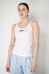 Dolce & Gabbana Ribbed Cotton Scoop Neck Tank Top in White Vancouver. Shop Online or in Store.