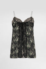 Dolce & Gabbana Rose and Small Flower-Print Chiffon Cami in Black Vancouver. Shop Online or in Store.