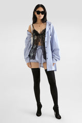 Dolce & Gabbana Rose and Small Flower-Print Chiffon Cami in Black Vancouver. Shop Online or in Store.