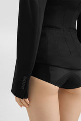 Dolce & Gabbana Satin Culotte Shorts in Black Vancouver. Shop Online or in Store.