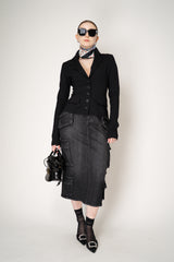 Dolce & Gabbana Single Breasted Wool Canvas Blazer Jacket in Black Vancouver. Shop Online or in Store.