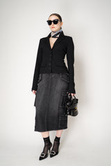 Dolce & Gabbana Single Breasted Wool Canvas Blazer Jacket in Black Vancouver. Shop Online or in Store.