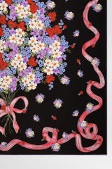 Dolce & Gabbana Small Floral-Print Silk Twill Scarf 90x90 in Black and Red Vancouver. Shop Online or in Store.