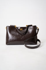 Dolce & Gabbana Small Vittoria Calfskin Shoulder/ Hand Bag in Bordeaux Brown Vancouver. Shop Online or in Store.