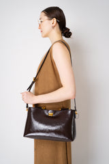 Dolce & Gabbana Small Vittoria Calfskin Shoulder/ Hand Bag in Bordeaux Brown Vancouver. Shop Online or in Store.