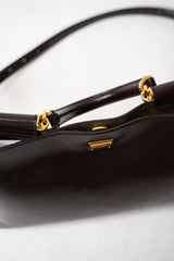 Dolce & Gabbana Small Vittoria Calfskin Shoulder/ Hand Bag in Bordeaux Brown Vancouver. Shop Online or in Store.