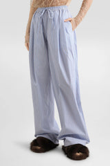 Dolce & Gabbana Striped Poplin Trousers in Blue and White Vancouver. Shop Online or in Store.
