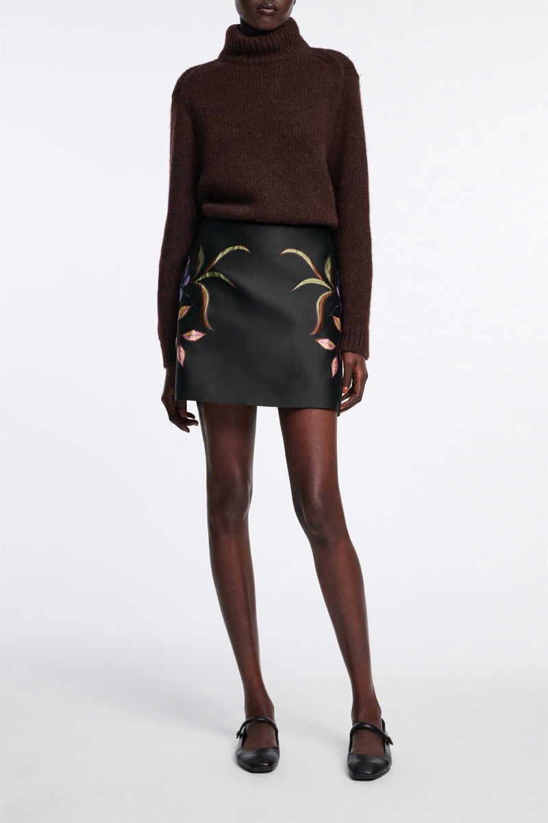 Dorothee Schumacher A-line Mini Skirt in Cloque Jacquard Vancouver. Shop Online or in Store.