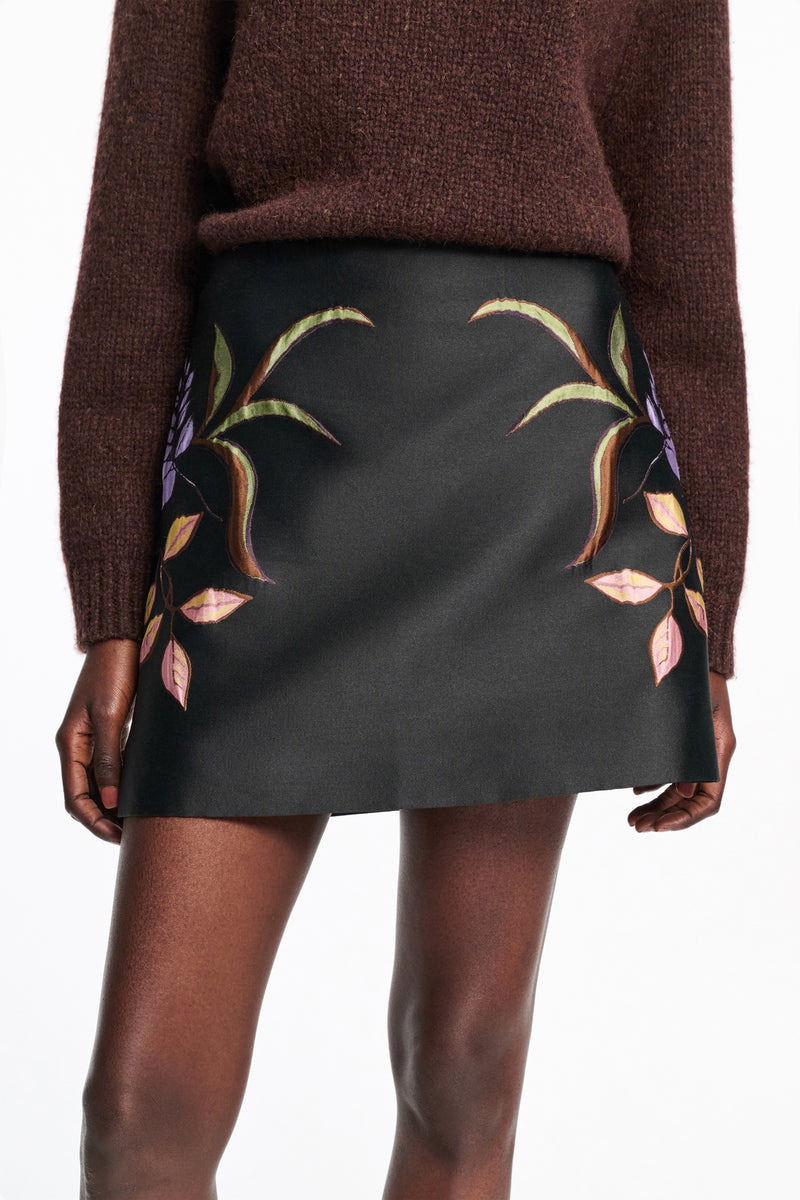 Dorothee Schumacher A-line Mini Skirt in Cloque Jacquard Vancouver. Shop Online or in Store.