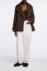 Dorothee Schumacher Alpaca Blend Caban Jacket in Frappé Vancouver. Shop Online or in Store.