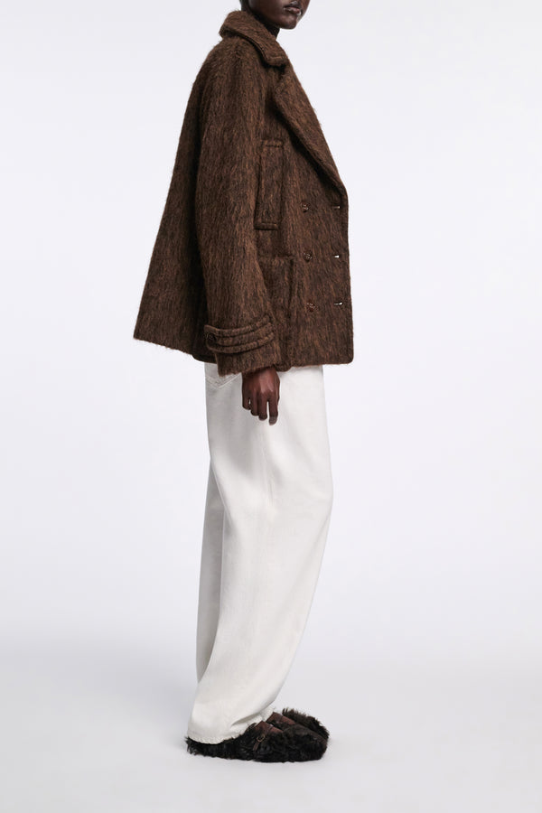 Dorothee Schumacher Alpaca Blend Caban Jacket in Frappé Vancouver. Shop Online or in Store.