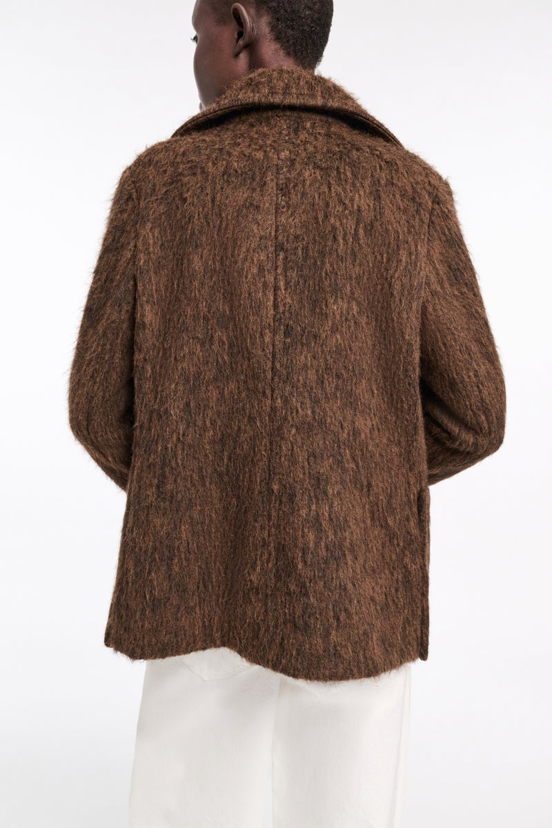 Dorothee Schumacher Alpaca Blend Caban Jacket in Frappé Vancouver. Shop Online or in Store.