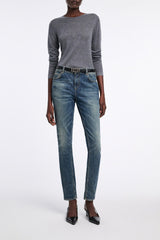 Dorothee Schumacher CPH Cashmere Knit Round Neck Pullover in Grey Vancouver. Shop Online or in Store.