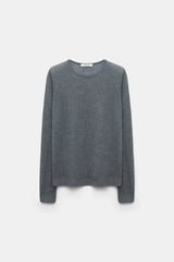 Dorothee Schumacher CPH Cashmere Knit Round Neck Pullover in Grey Vancouver. Shop Online or in Store.