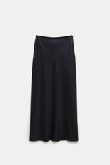 Dorothee Schumacher CPH Stretch Silk-Satin Midi-Skirt in Black Vancouver. Shop Online or in Store.