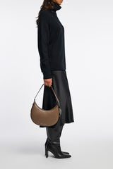 Dorothee Schumacher CPH Stretch Silk-Satin Midi-Skirt in Black Vancouver. Shop Online or in Store.