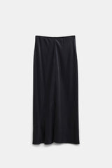 Dorothee Schumacher CPH Stretch Silk-Satin Midi-Skirt in Black Vancouver. Shop Online or in Store.