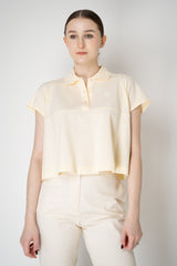 Dorothee Schumacher Cotton Piqué Cropped Polo Shirt in Butter Vancouver. Shop Online or in Store.