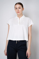 Dorothee Schumacher Cotton Piqué Cropped Polo Shirt in White Vancouver. Shop Online or in Store.