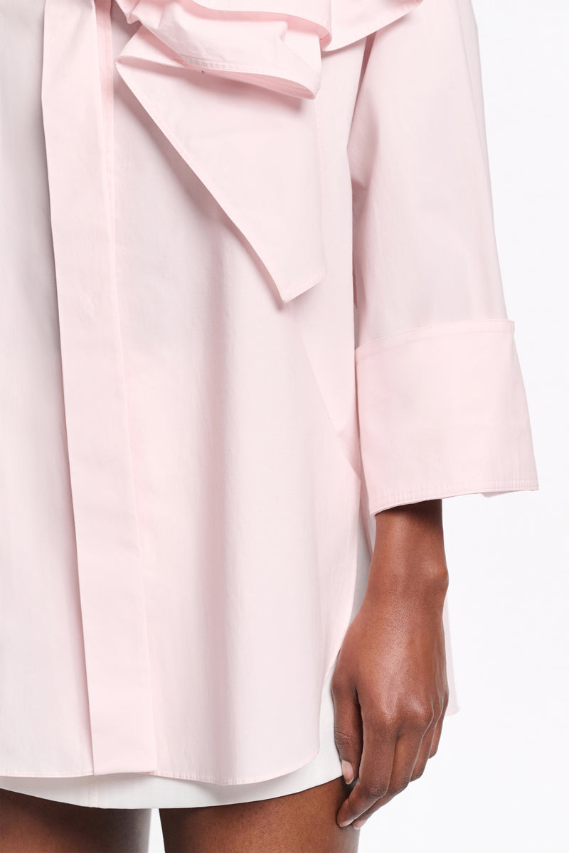 Dorothee Schumacher Cotton Poplin Shirt with XL Flower in Pink Vancouver. Shop Online or in Store.