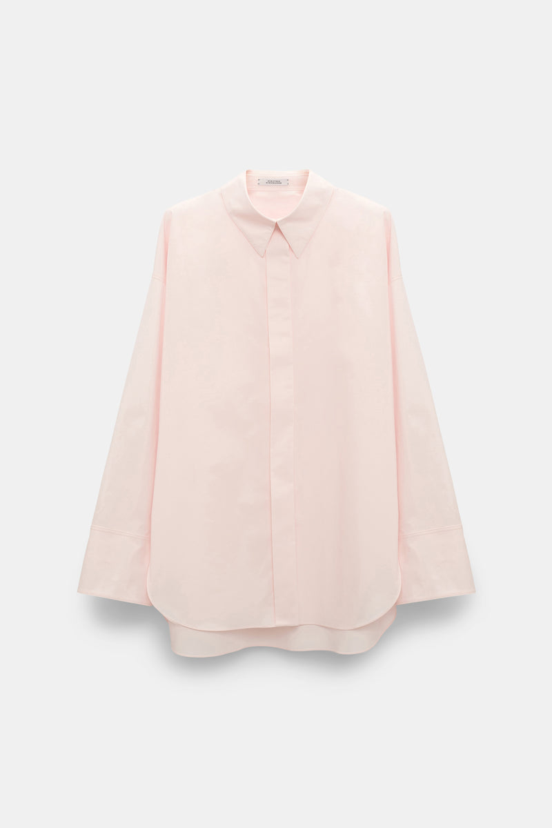 Dorothee Schumacher Cotton Poplin Shirt with XL Flower in Pink Vancouver. Shop Online or in Store.