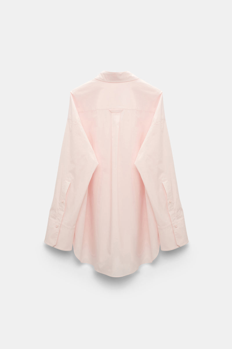 Dorothee Schumacher Cotton Poplin Shirt with XL Flower in Pink Vancouver. Shop Online or in Store.