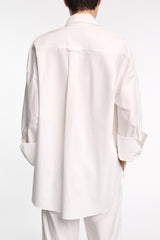 Dorothee Schumacher Cotton Poplin Shirt with XL Flower in White Vancouver. Shop Online or in Store.