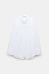 Dorothee Schumacher Cotton Poplin Shirt with XL Flower in White Vancouver. Shop Online or in Store.
