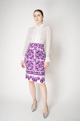 Dorothee Schumacher Crepe Sheer Blouse with Georgette Front in White Vancouver. Shop Online or in Store.