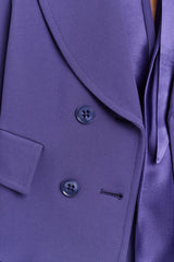Dorothee Schumacher Cropped Double Breasted Blazer in Punto MiIano in Iris Vancouver. Shop Online or in Store.