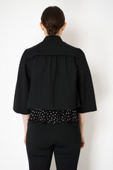 Dorothee Schumacher Cropped Knit Punto Milano Jacket in Black Vancouver. Shop Online or in Store