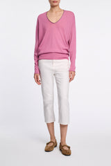 Dorothee Schumacher Deep U-Neck Pullover in Pink Vancouver. Shop Online or in Store.