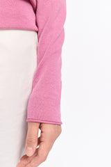 Dorothee Schumacher Deep U-Neck Pullover in Pink Vancouver. Shop Online or in Store.