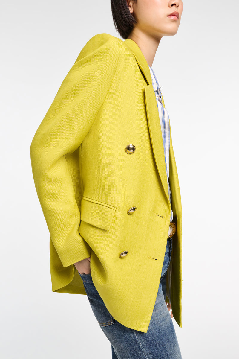 Dorothee Schumacher Double Breasted Blazer in Ginger Vancouver. Shop Online or in Store.