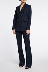 Dorothee Schumacher Double Breasted Blazer in Punto Milano in Black Vancouver. Shop Online or in Store.
