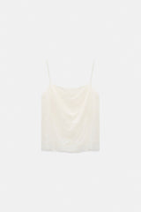 Dorothee Schumacher Double Layer Lingerie-Style Camisole in Habotai Silk in White Vancouver. Shop Online or in Store.