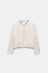 Dorothee Schumacher Embellished Cashmere Cardigan in Off-White Vancouver. Shop Online or in Store.