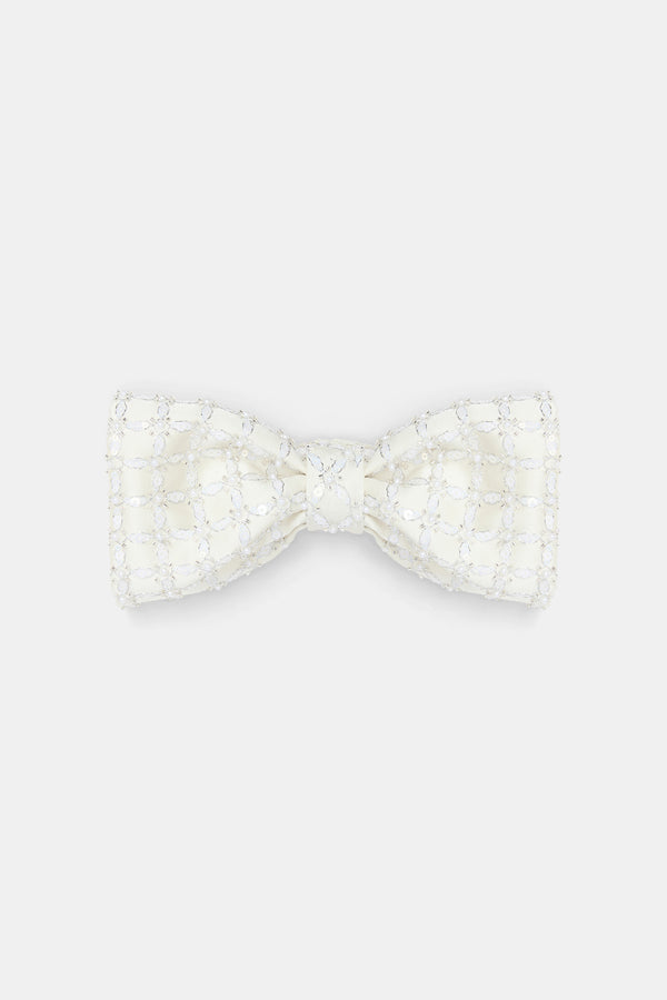 Dorothee Schumacher Embellished Maxi Bow Brooch in White Vancouver. Shop Online or in Store.