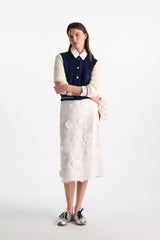 Dorothee Schumacher Embroidered Organza Skirt in White Vancouver. Shop Online or in Store.