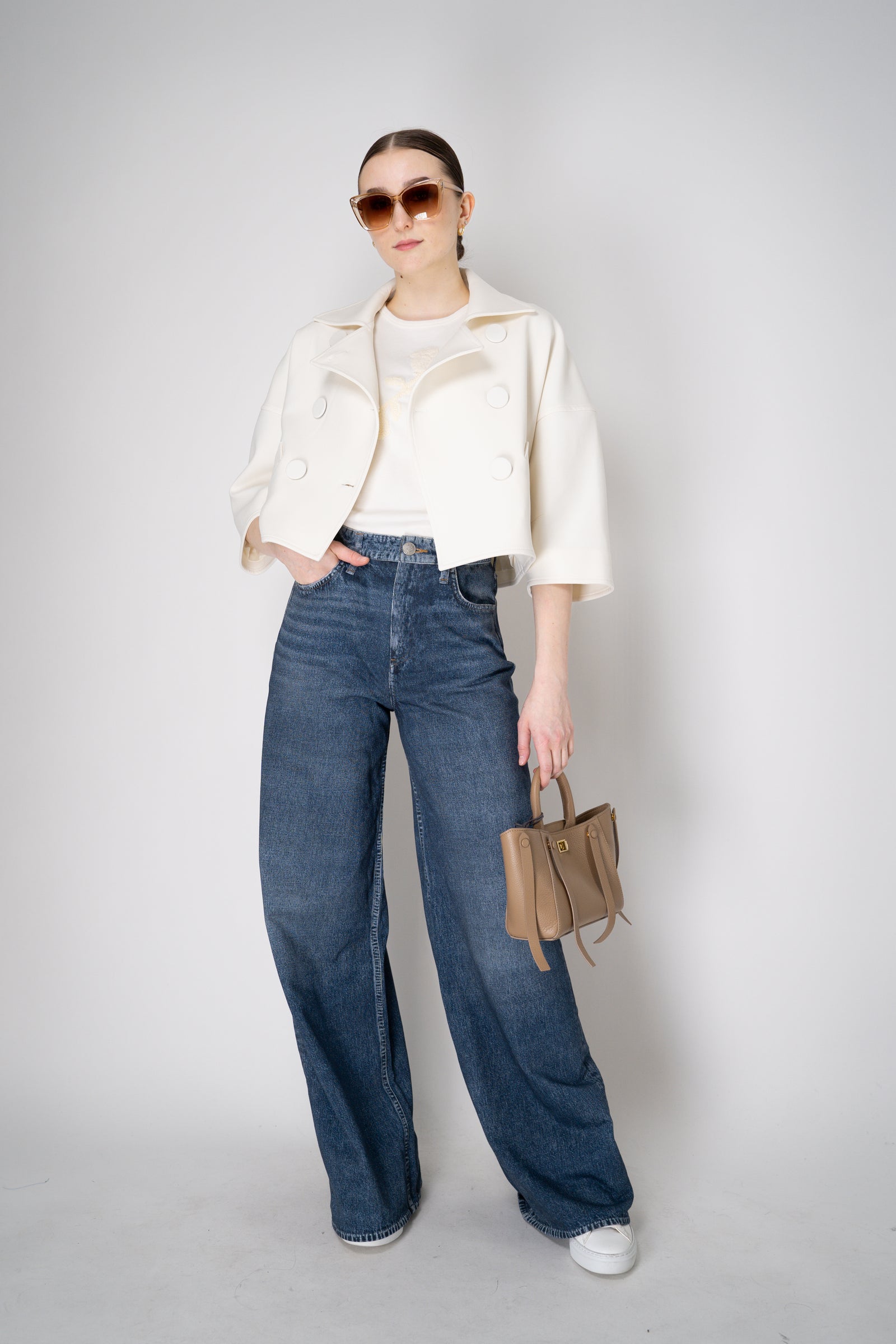 Dorothee Schumacher Fine Rib Fitted Tee with Embroidery in