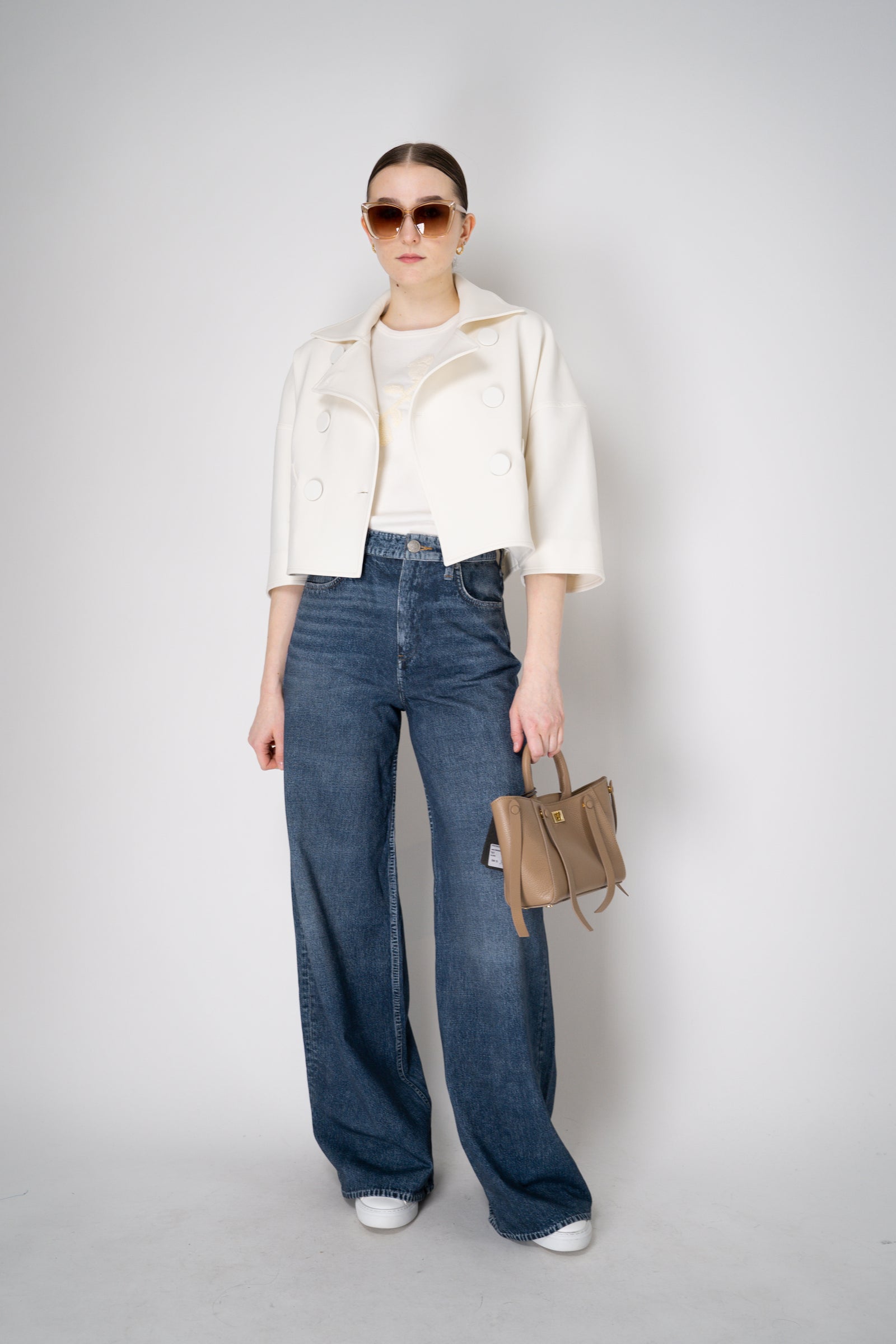 Dorothee Schumacher Fine Rib Fitted Tee with Embroidery in