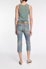 Dorothee Schumacher Fitted Capri Jeans with Frayed Waist Vancouver. Shop Online or in Store.